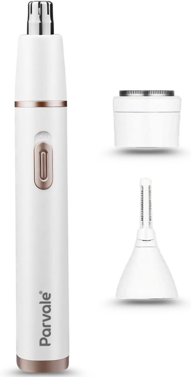 Neustrimmer 3-in-1 - Oplaadbaar USB - Wit - Pijnloos trimmen van gezichtshaar - ShopVlot