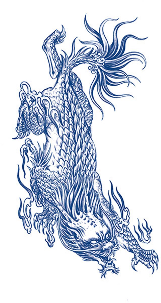 Tijdelijke tattoo Draak 2 weken