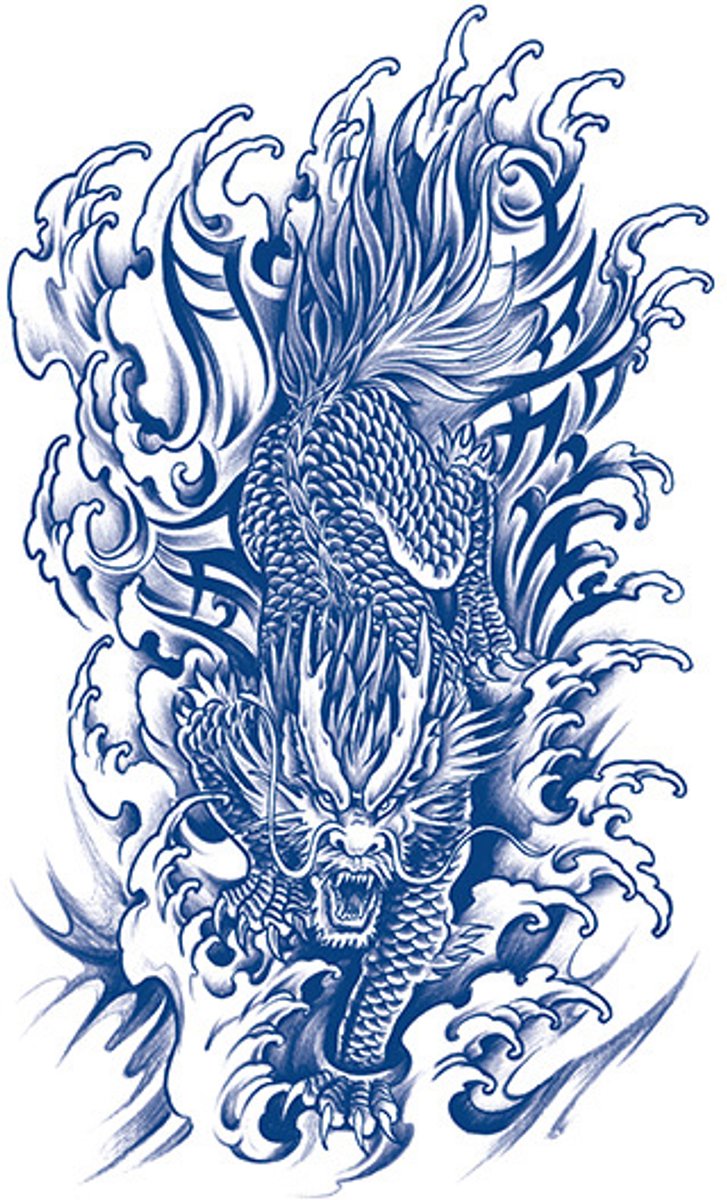Tijdelijke tattoo Tidal Dragon Wrath 2 weken