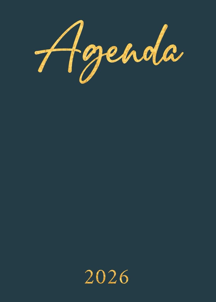 Agenda 2026 A5 - Bleu Marine - Semainier met uren - Perfect voor wekelijkse planning - ShopVlot