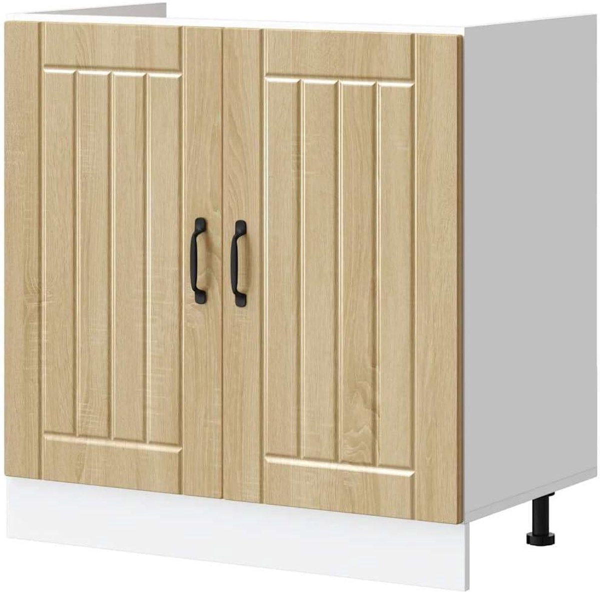 Keukenonderkast - Ovenkast Basisunit - Keuken Organiseren - Hoogte Verstelbare Poten - 80 x 46 x 81.5 cm - Sonoma Eiken