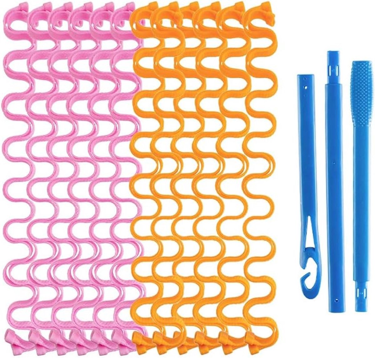 Krultangen set 24 stuks - 18 inch - zonder hitte - gezonde DIY kapsels - ShopVlot