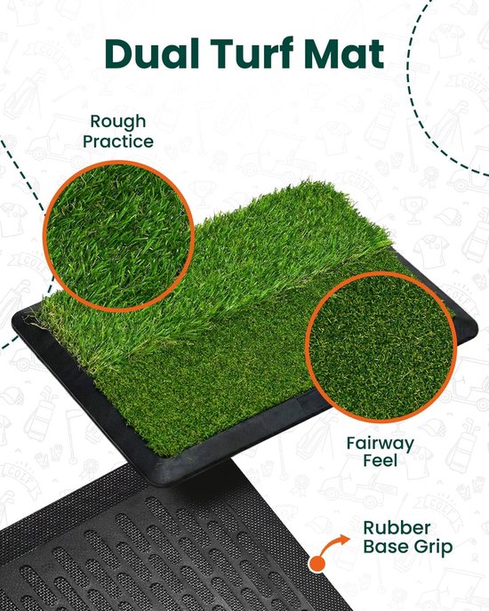 Golf Chipping Net Set - 3 Doelvakken - Oefenmat & Oefenballen - Pop-Up Oefennet - Voor Short Game Training van GOLF — afbeelding 3