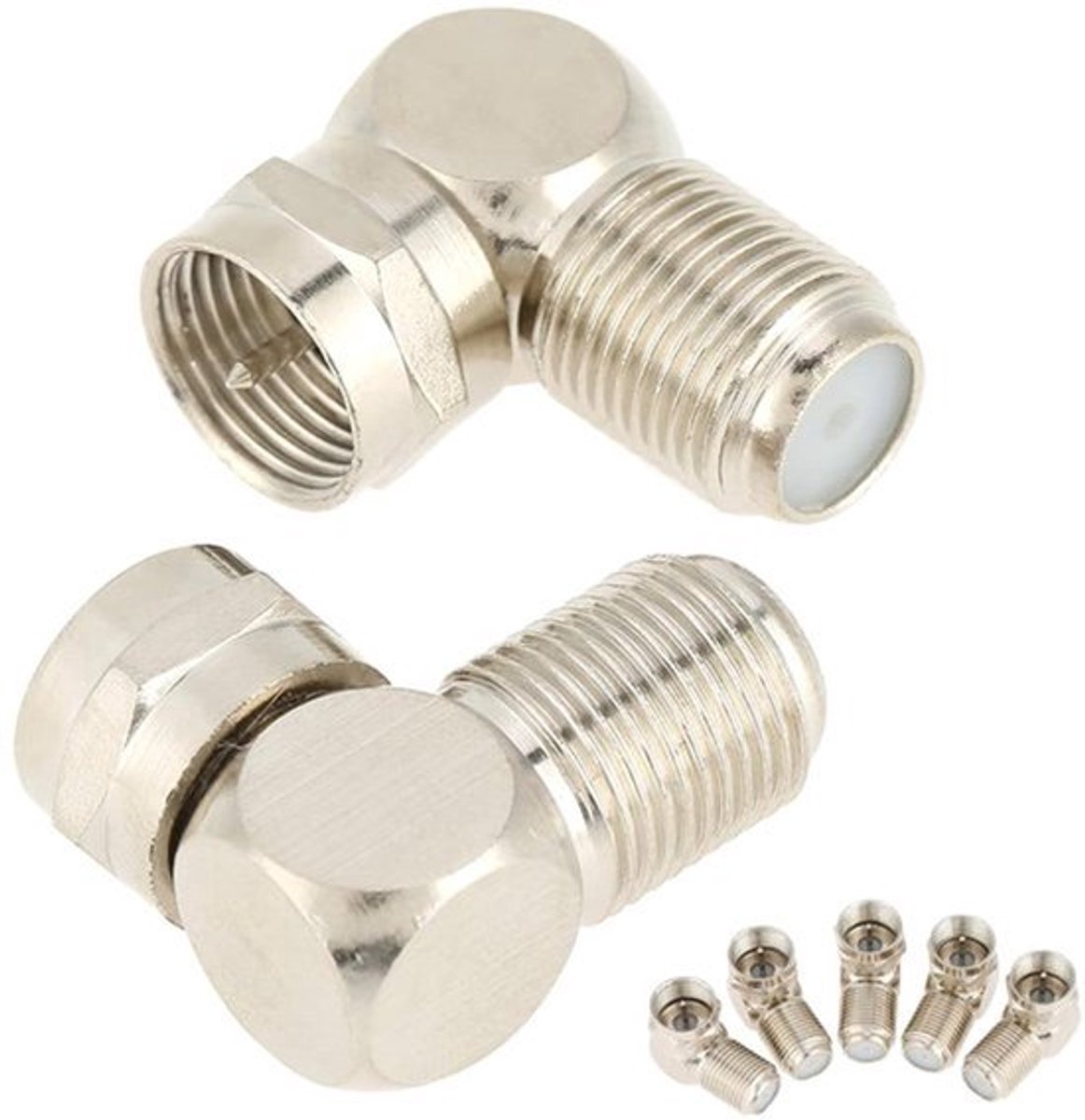 Verbindingen Hoekige Coax Muurplaat 5 × 3 × 2 5 stks Mannelijk naar Vrouwelijke Haakse Kabel Connector Adapter Set