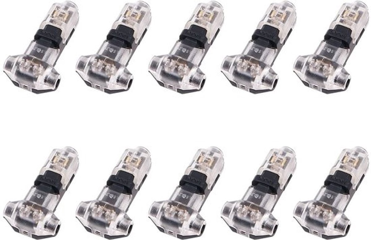 10Pcs Kabel Connectors Draad Connectors 1Pin Laagspanning T Tap 3 Manier Snelle Splice Geen Solderen Zonder Strippen Compatibel met 18-24 AWG Kabel