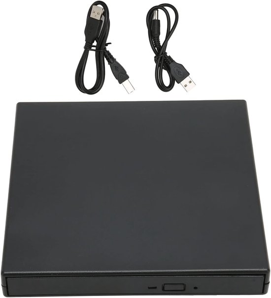 Externe DVD-Drive - Cd-brander - Bestanden Archiveren - Schokbestendig Ontwerp - 19x16x5 cm - Zwart — afbeelding 5