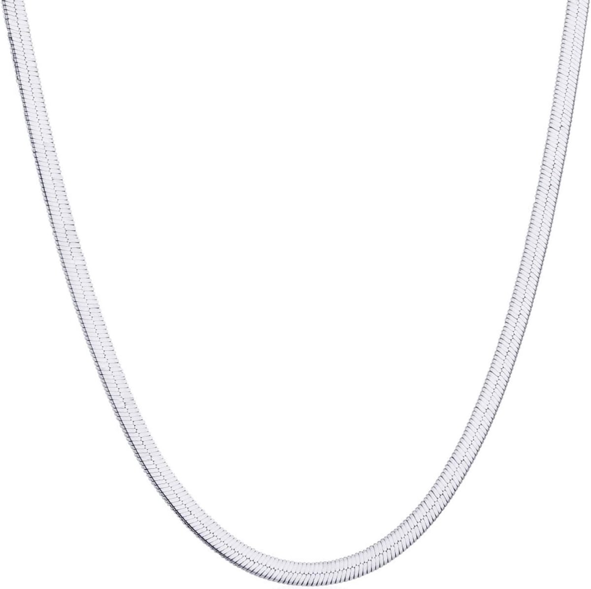 roestvrij staal, 45-55 cm, visgraat, vriendschapsketting, voor jongens, breed, 3,2/4/6 mm, roestvrijstalen ketting, hiphop
