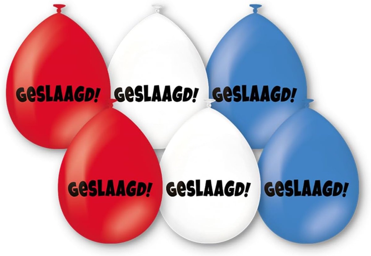Latex Ballonnen Set - Rood-Wit-Blauw - Luxe Afstudeerdecoratie - Perfect voor Feestelijke Vieringen - SnelShoppen