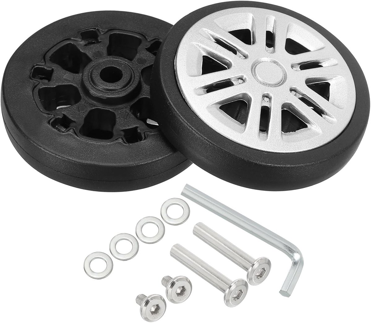 Vervangende bagagekoffer wielen reparatie kit 61 mm x 12 mm slijtvast en 360 graden draaibare zwenkwiel