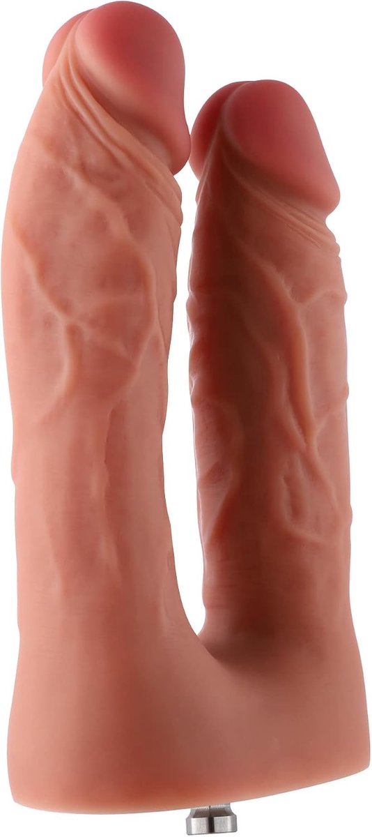 Dildo Double KlicLok Medium 15-19 CM - Nude - KlicLok verbinding - Fantastische stimulatie - SnelShoppen