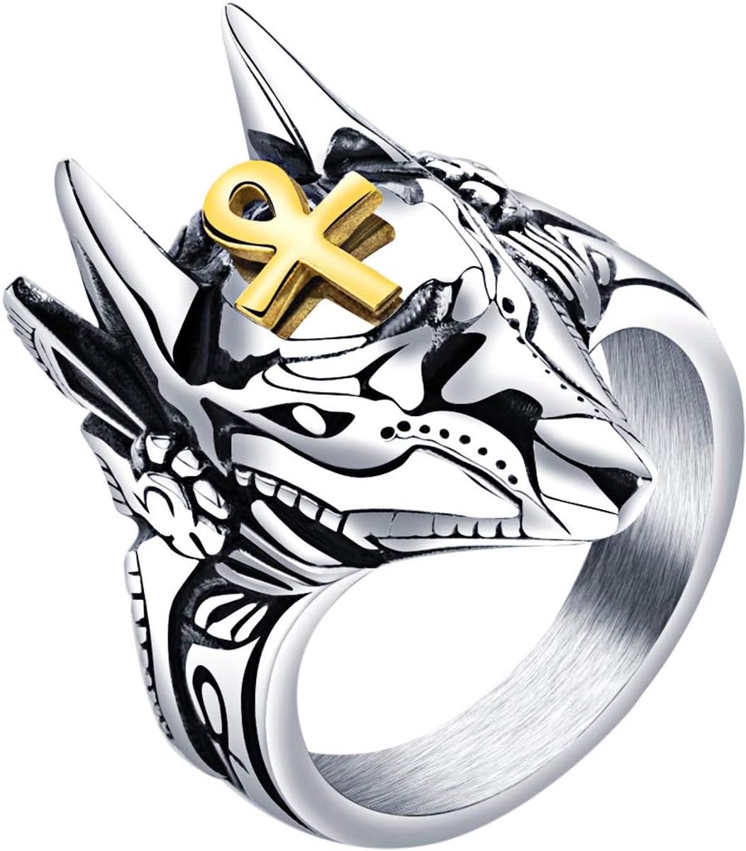 Dames heren roestvrij stalen kruisband ring