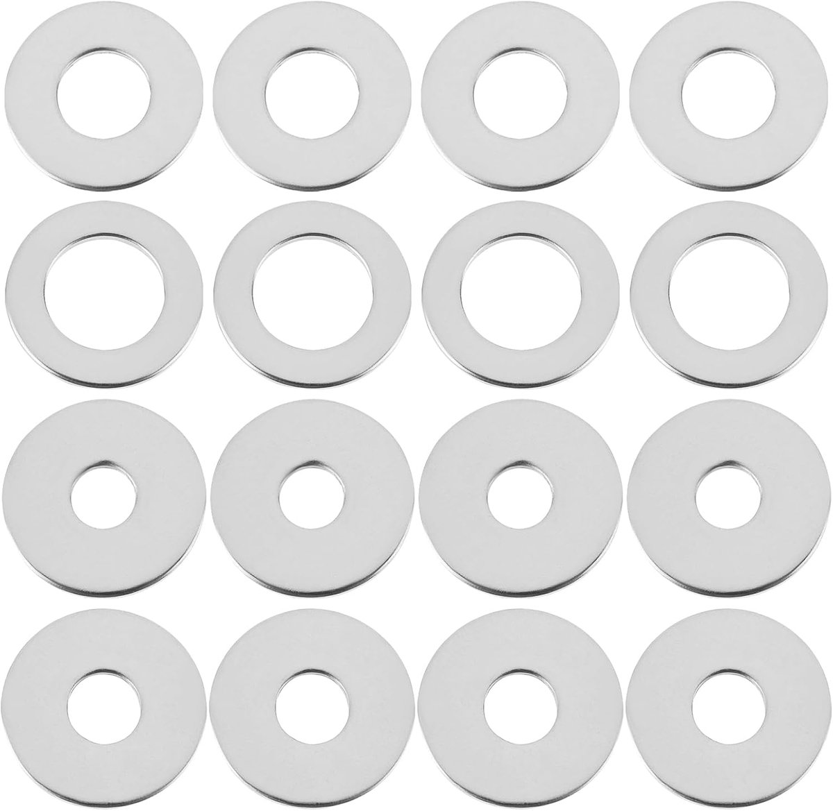 Platte Wasmachines M5/M6/M8/M10x18x1.5mm voor Woondecoratie Fabrieken Reparatie Bouw Zilver