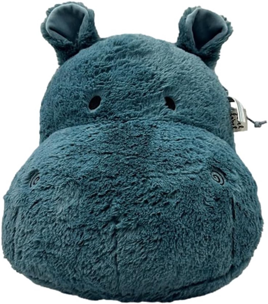 Muurdecoratie Hippo Harvey Blauw - Gemaakt van gerecycled materiaal - Speelse uitstraling - SnelShoppen