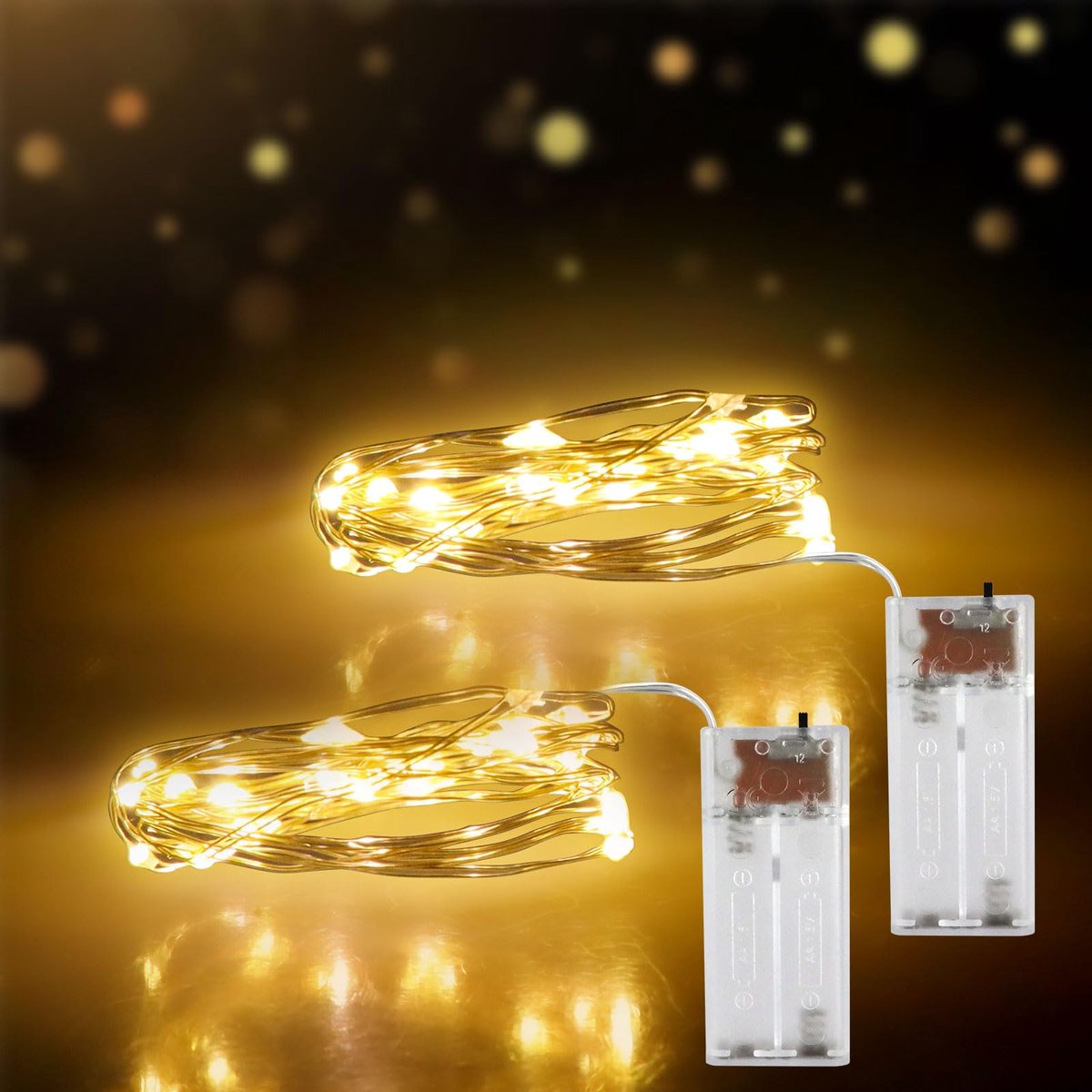 Lichtsnoer 2 m - 20 leds - warmwit - decoratieve verlichting voor binnen en buiten - SnelShoppen