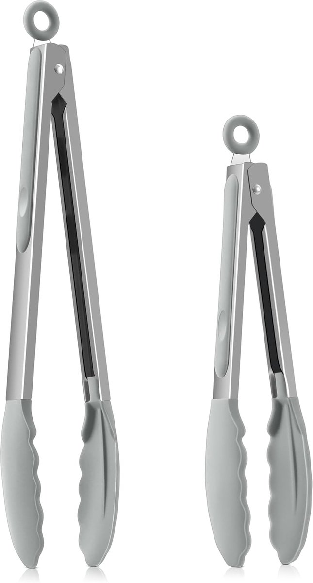 Barbecue-tang set van 2 (2, grijs)