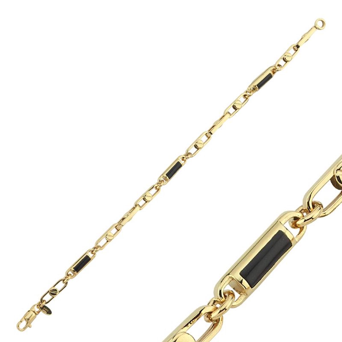 Gouden Fantasie Armband 21 cm 5 mm 14 karaats