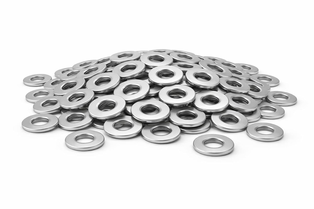 M8 roestvrij staal A2 DIN 125 AISI 304 100 stuks voor schroeven en moeren