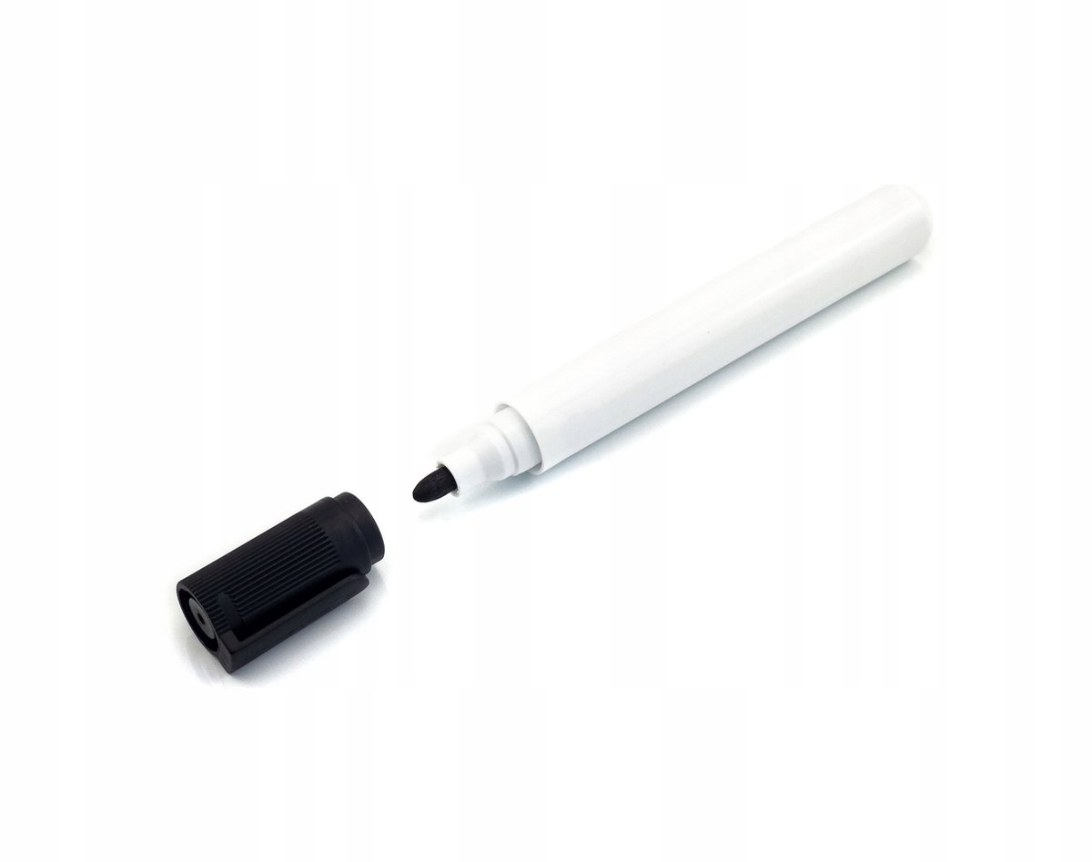 Zwart whiteboard marker, uitwisbaar, ronde punt, 1 stuk