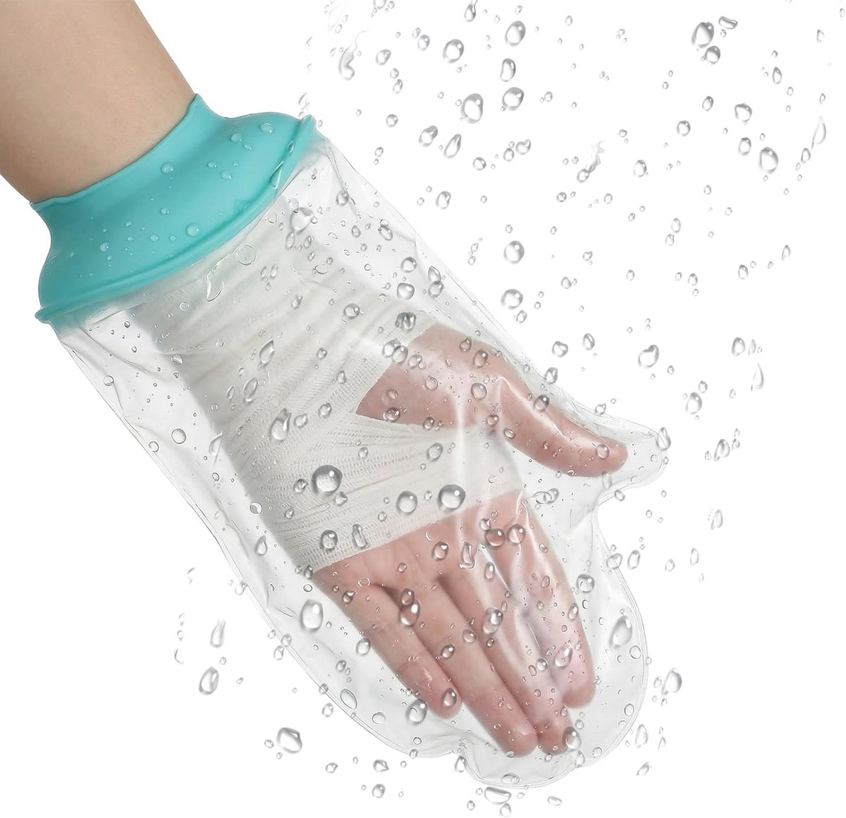 Gipsbescherming, waterdicht, arm, volwassenen, vingerbescherming bij letsel, handgietafdekking voor douchen, voor operaties, pols, vingers, herbruikbaar, zachte