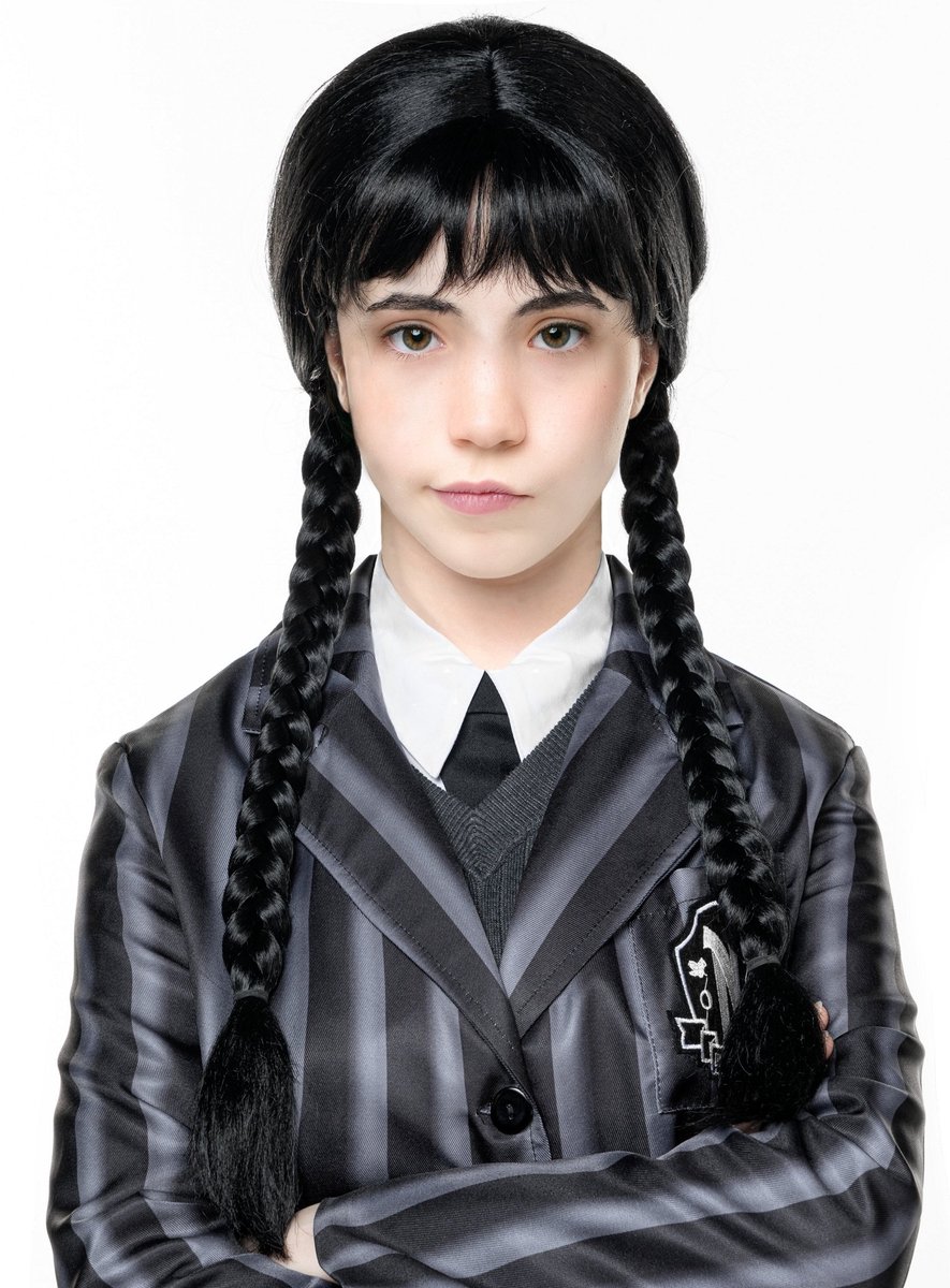 Goth Girl pruik voor kinderen - voor carnaval