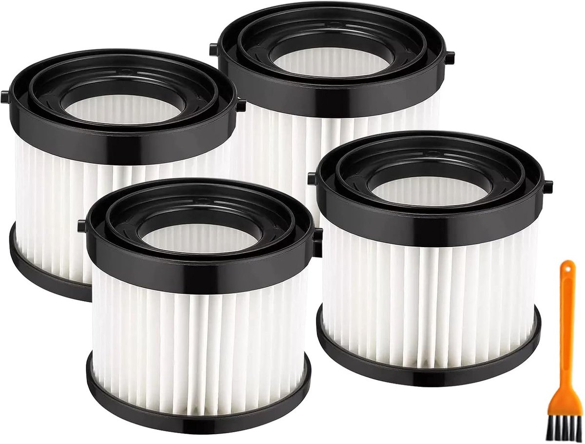 49-90-1951 HEPA Cartridge Filter Vervangingsset Compatibel met Milwaukee 49-90-0160 0882-20 M18 Vacuum Cleaner, Pack van 4