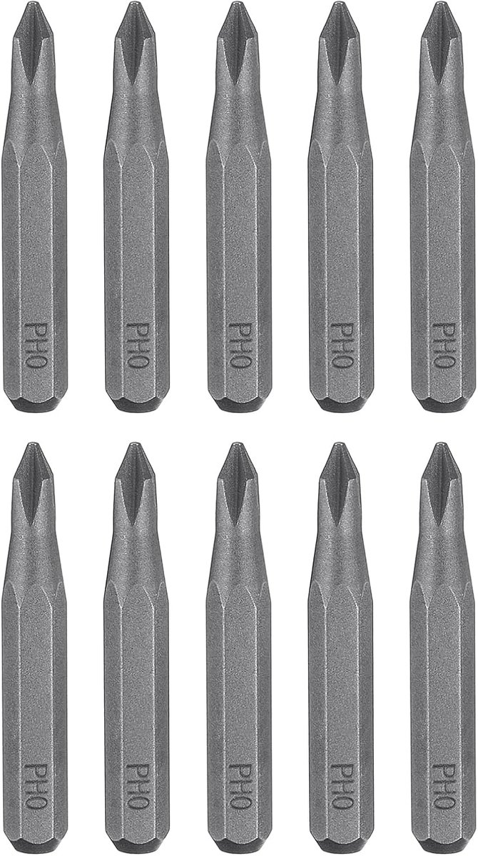 10 stuks PH0 Phillips schroevendraaierbit 5/32" zeskantschacht 28 mm lengte magnetische kruiskop Hex Bits S2 staal bitset voor elektrische schroevendraaier accuschroevendraaier