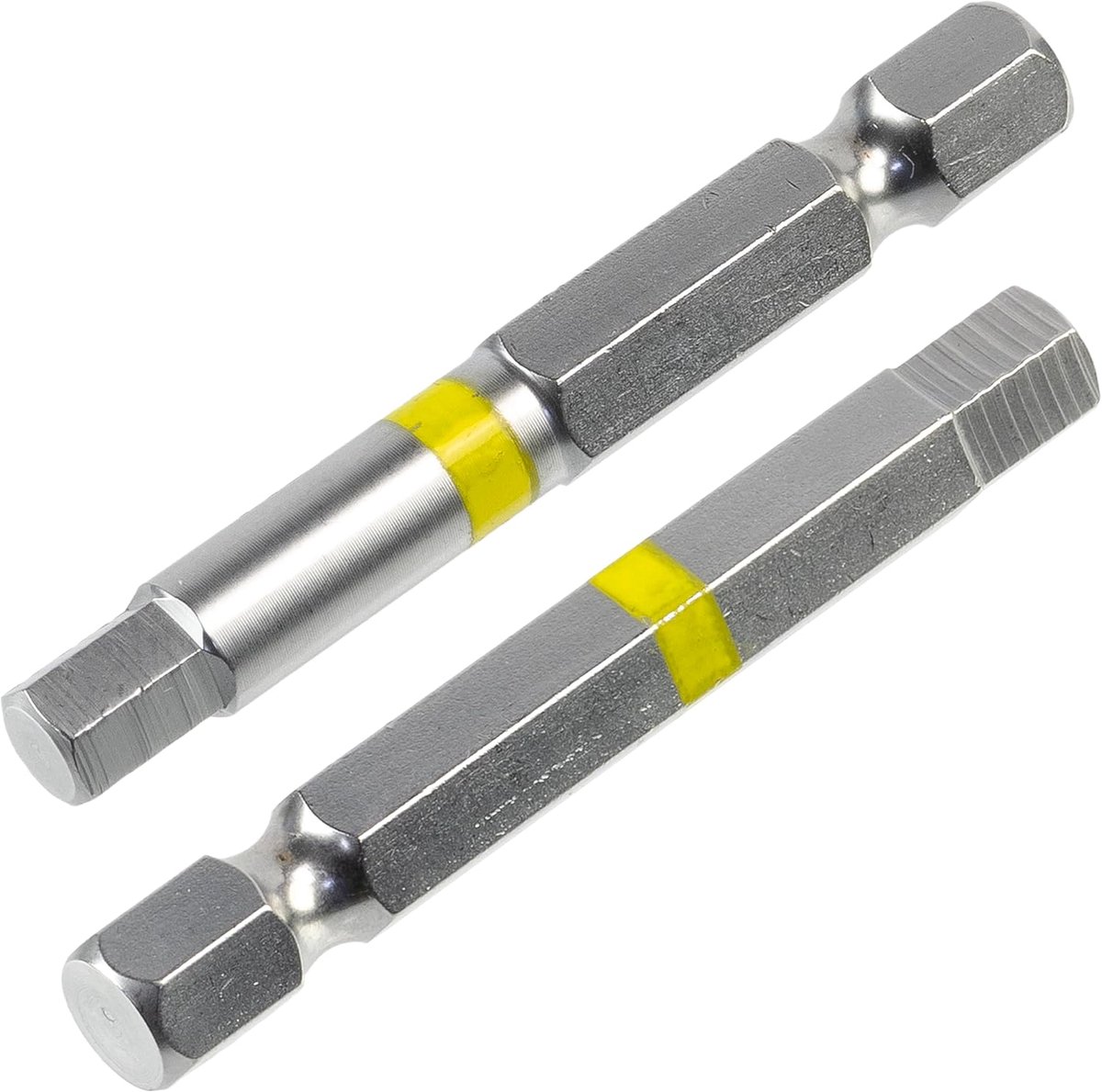 2x Zeskant bits HEX 5 en HEX 6 50mm 1/4" van staal