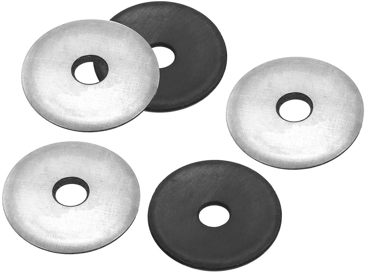 Afdichtringen EPDM-rubber, M8 x 32 mm, 50 stuks, schroefhouder van verzinkt neopreen rubber voor het dak van industriële huishoudelijke machines