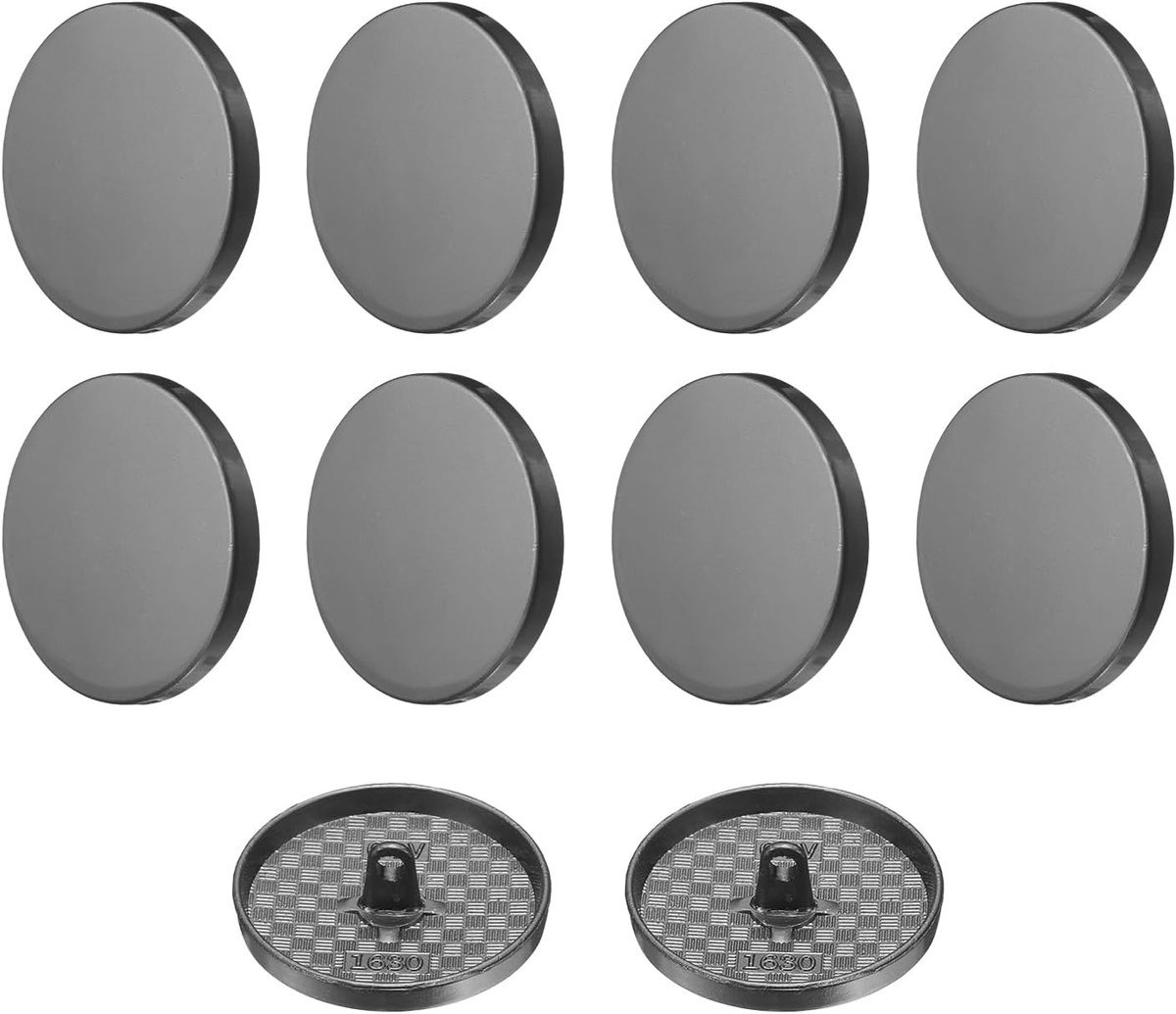 Knopen 30mm metalen platte buttons om op te naaien ronde knutselknopen voor kleding, broeken, mantels, jassen, blazers, overhemden, pakken, decoreren, handwerk, zelf maken, zwart