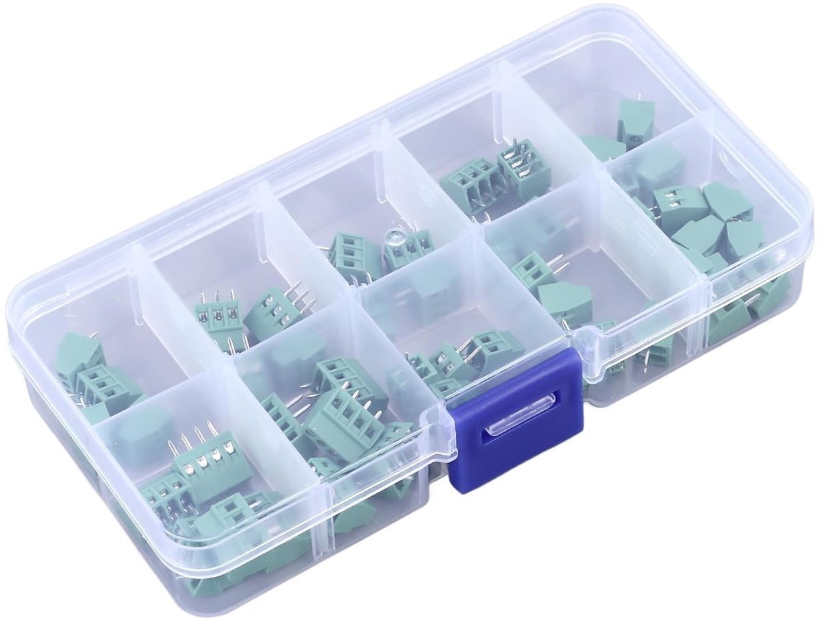 50 Stuks 2,54 Mm Steekschroefklemmenblok ABS Schroefklemmen voor Elektronische Projecten