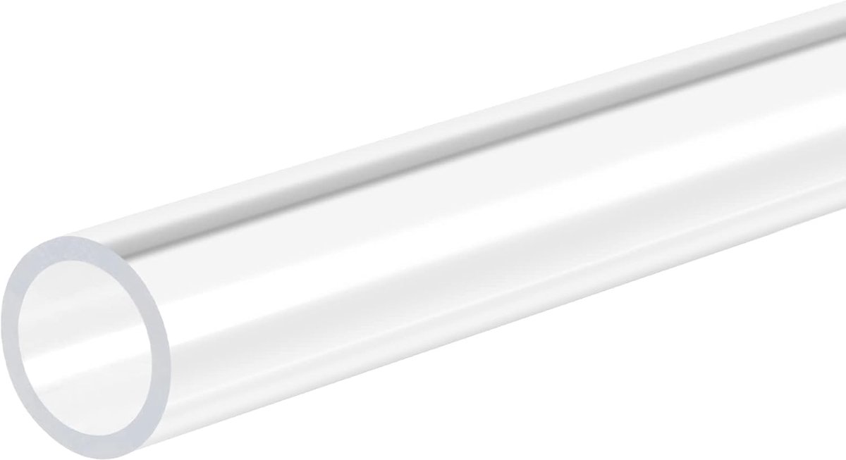 Sourcing map 4stk. Helder stijve acrylbuis 8mm ID x 10mm OD x 305mm ronde buis