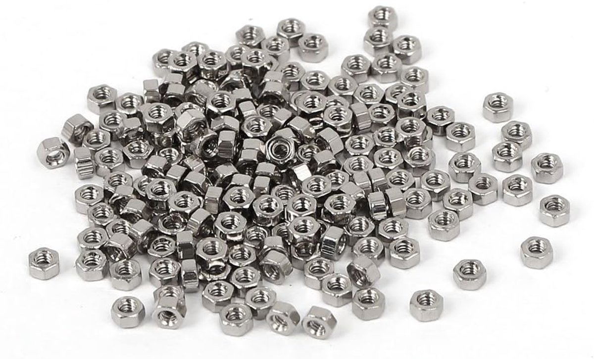 sourcingmap M1.4 x 1.5mm vernikkeld externe zeshoek zeskantmoeren bevestigingsmiddelen DIN 934 200 STKS