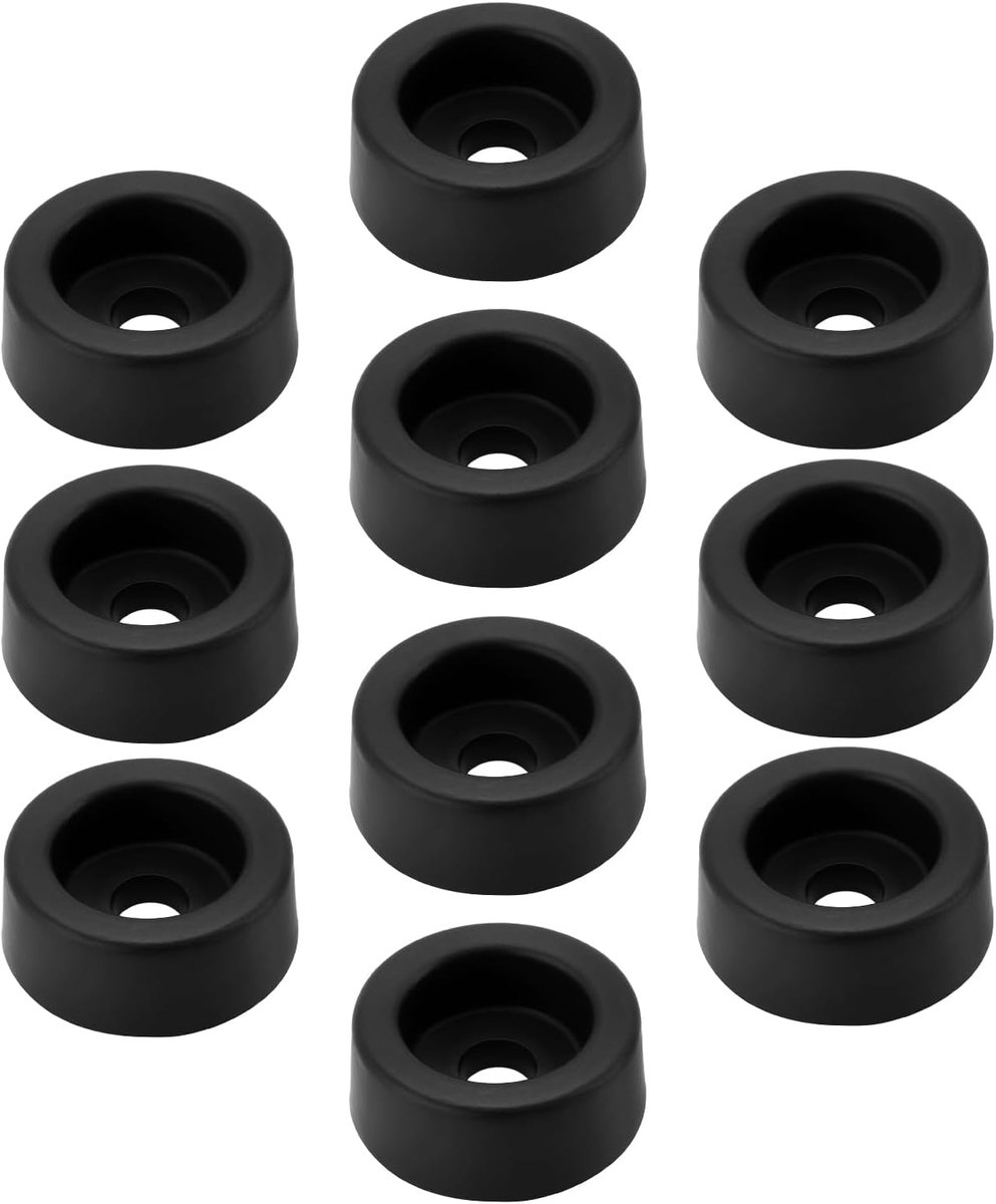 Idea Fauteuil Voeten 10ST, 31x29.4x11.9mm, Zwart | PE Glide Voet Benen, Meubelvoeten Pad, Voor Kaptafels Kasten Stoelen Banken