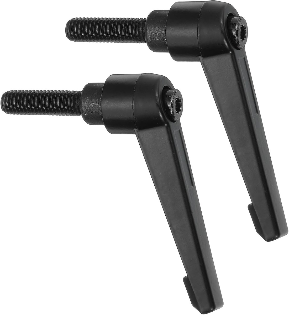 2 stuks M8 x 25 mm verstelbare knoppen handvat mannelijke schroefdraad drukknop ratels snelsluiting draaibouten voor draaibanken, zwart
