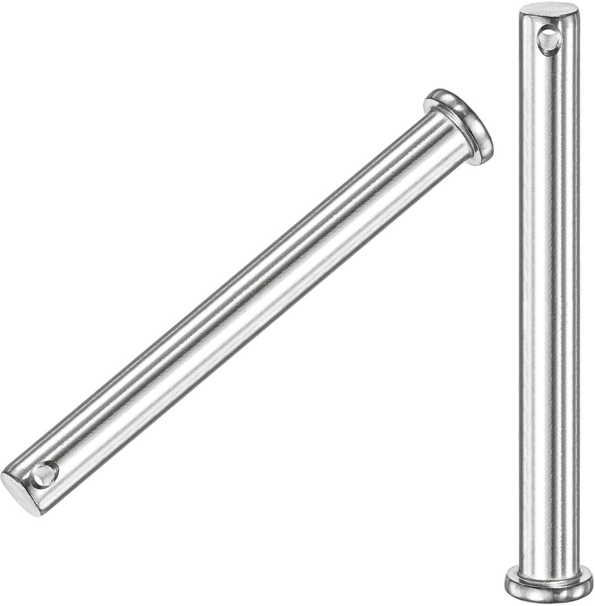 METERXITY Set van 2 eengats bouten M10 x 120 mm 304 roestvrij staal platte kop bouten voor mechanische verbindingen bevestigde onderdelen scheeps aftakeling scharnierbout herbruikbaar