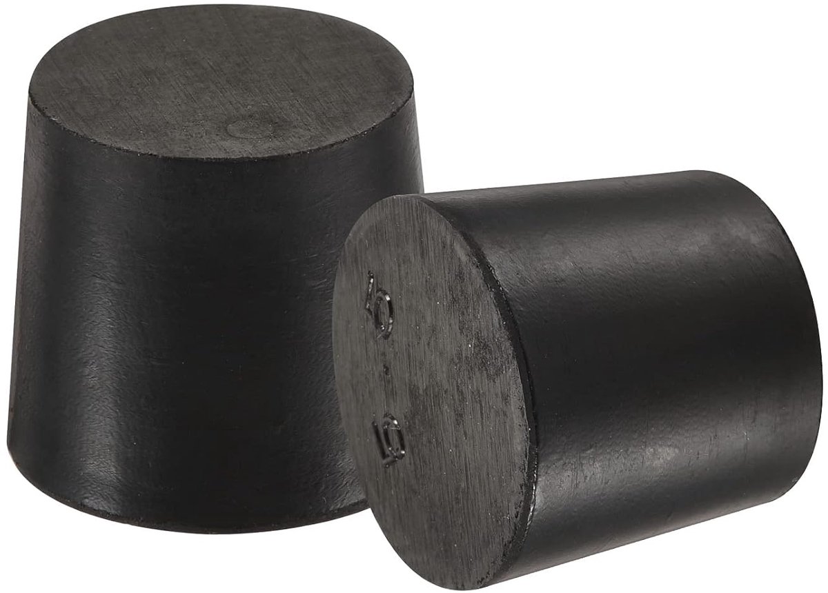 Sourcing map 5 stuks conische rubberen doppen 24 mm tot 28 mm voor laboratorium thuis zwart