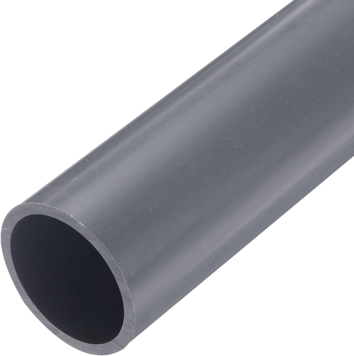 Pvc-buis, diameter 42,6 mm, lengte 0,23 m, rond, kunststof buis voor tuin, aquarium, waterleiding, kabelgoot, ventilatiebuis (lichtgrijs)