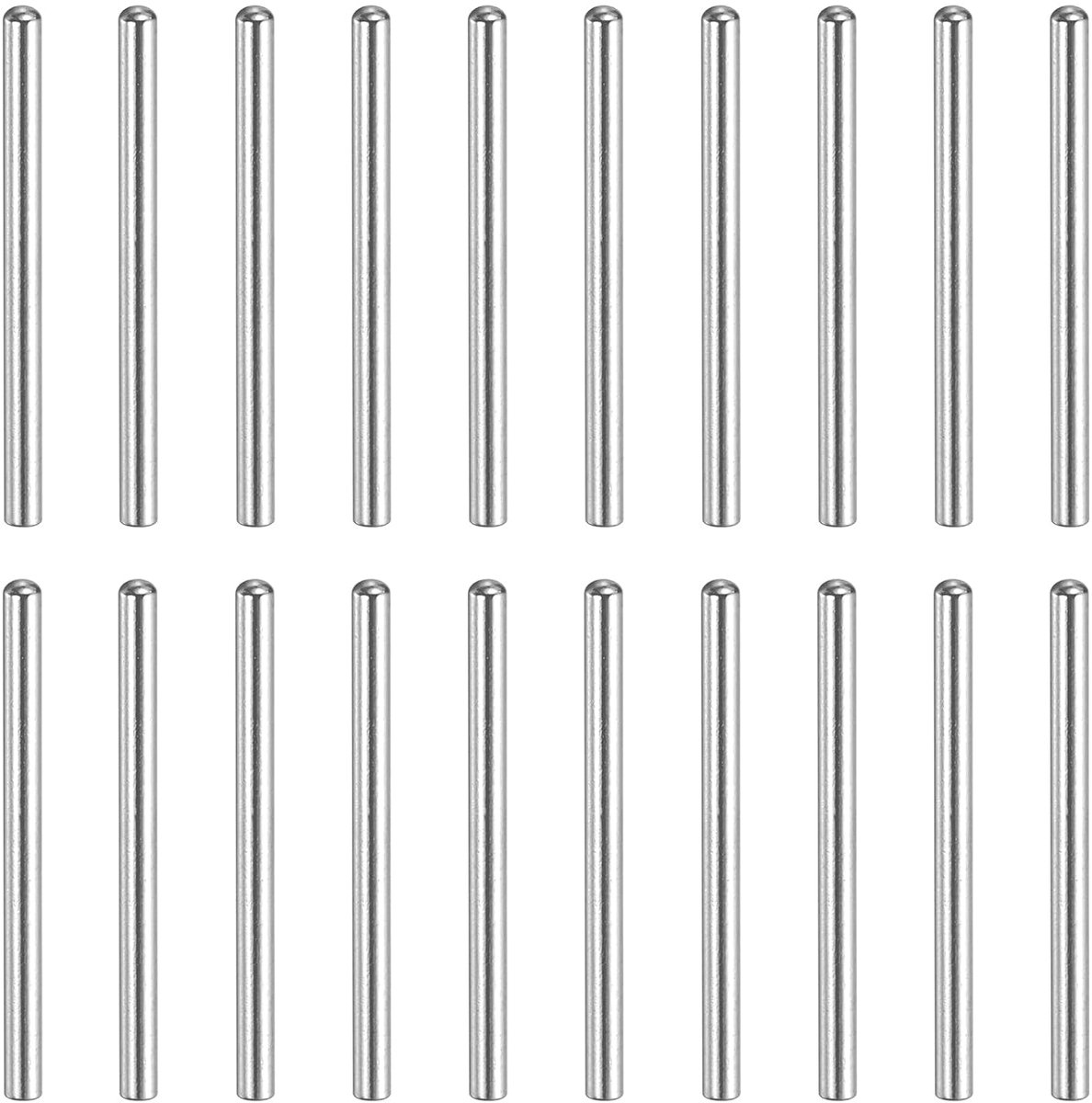 60 stuks 304 roestvrij stalen pluggen 1,5 x 20 mm ronde kop plat afgeschuinde metalen pluggen plankhouders pennen stangen bevestigingselementen voor meubels doe-het-zelf project