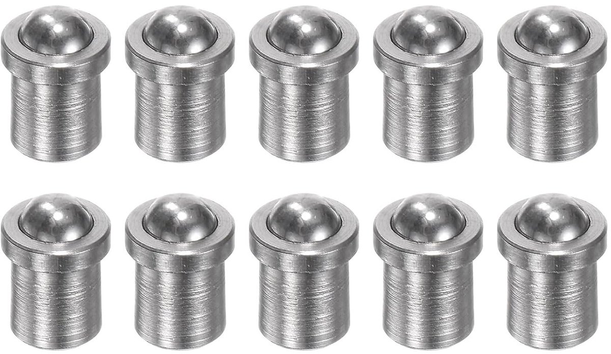 10 stuks kogeldrukstiften, 3 x 4 mm, 304 roestvrij staal, precisie-positioneringskralen, kogelpunt, veerdrukstiften, kogelhengel voor deurmechanische apparaten, klemmen, meubels