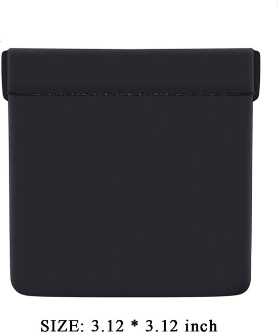 6 STUKS PU Leer Oordopjes Hoesje Kleine & Mini Oortelefoon Hoesjes Draagbare Zak Oortelefoon Opbergtas Beschermende Hoes voor Munt USB-oplader Sleutels Sieraden Zwart — afbeelding 3