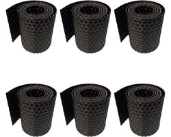 workingHOUSE Vlechtband Hekwerk Polyrotan 6x 255cm x19cm Donkerbruin | Weerbestendig & onderhoudsvrij - moderne 3D rotan-look, UV-bestendig