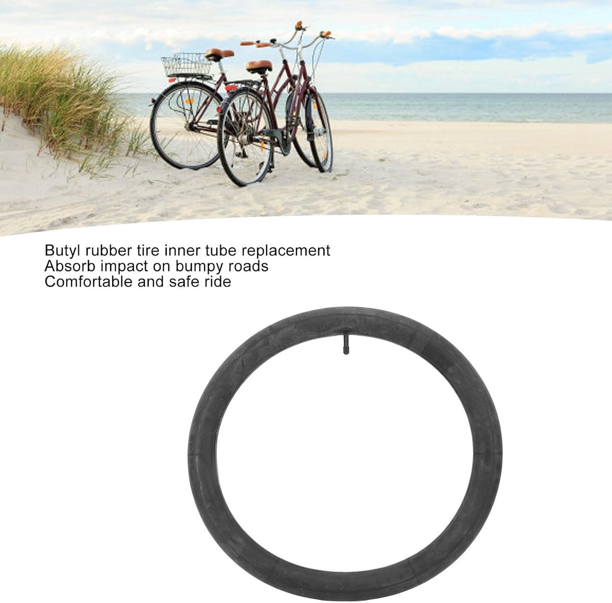 20x3.0Bicycle Tube Rubber Veilig en Impact Resistant Fiets Binnenband voor Sneeuwscooters ATVs Zwarte Band