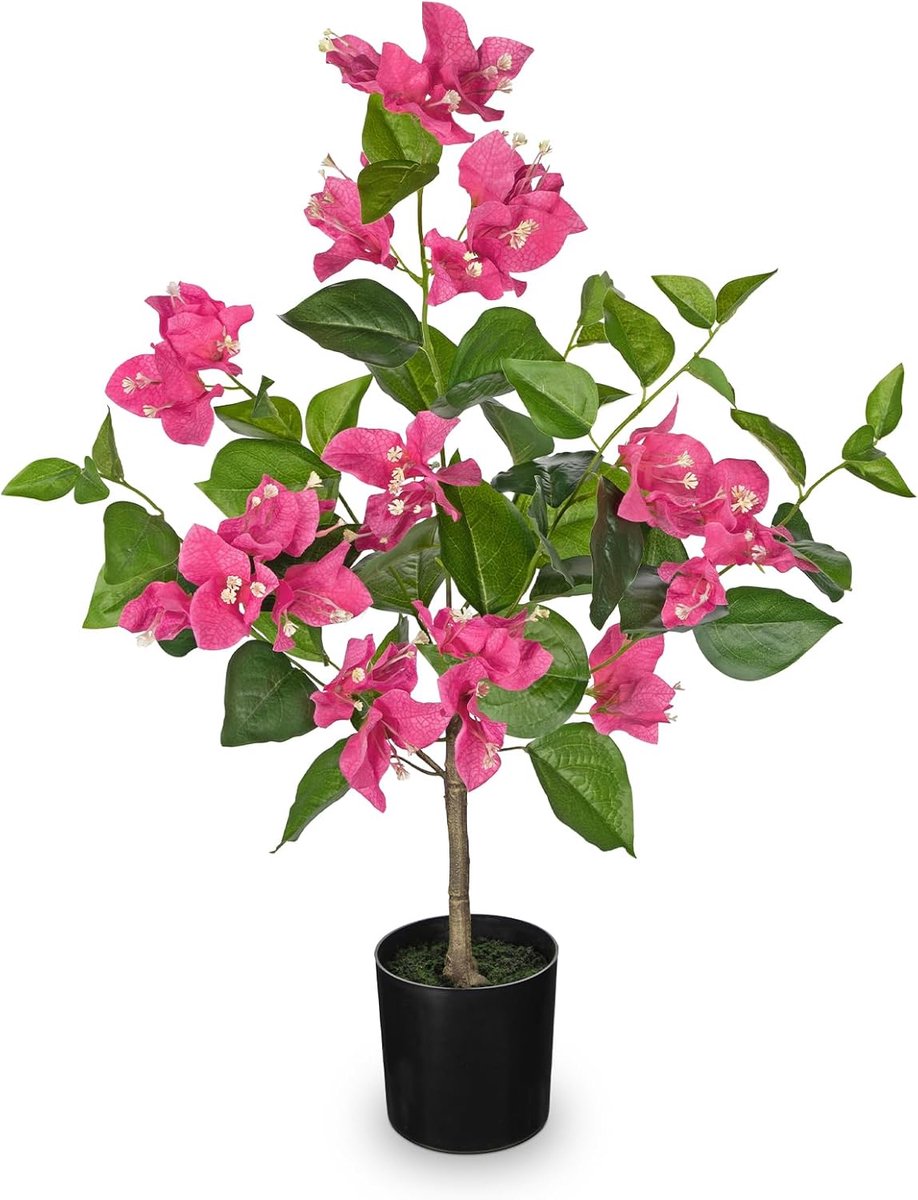 Kunstbloemen in pot, kunstbloemen als echt in pot, roze kunstplanten voor binnen, decoratie, kantoor, keuken, huis, kamer, tafel, decoratie