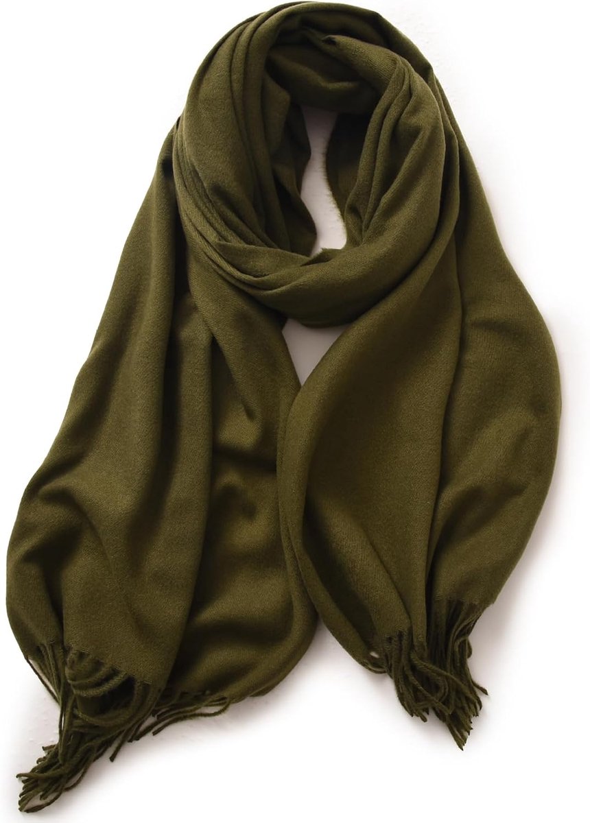 XXL Sjaal voor Dames & Heren - Kasjmier & Merino Gevoel - Super Zachte Pashmina 180x65 cm voor Winter & Herfst - Elegante Omslagdoek, Stola voor Bruiloft & Feest