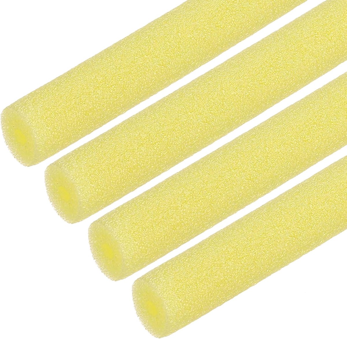 Buisisolatie van schuim, 4 stuks, 1 m, Ø 5 mm, 5 mm dikke isolatie, buis schuimslang voor verwarming, sanitair, verwarmingsbuis, koperen buis, geel