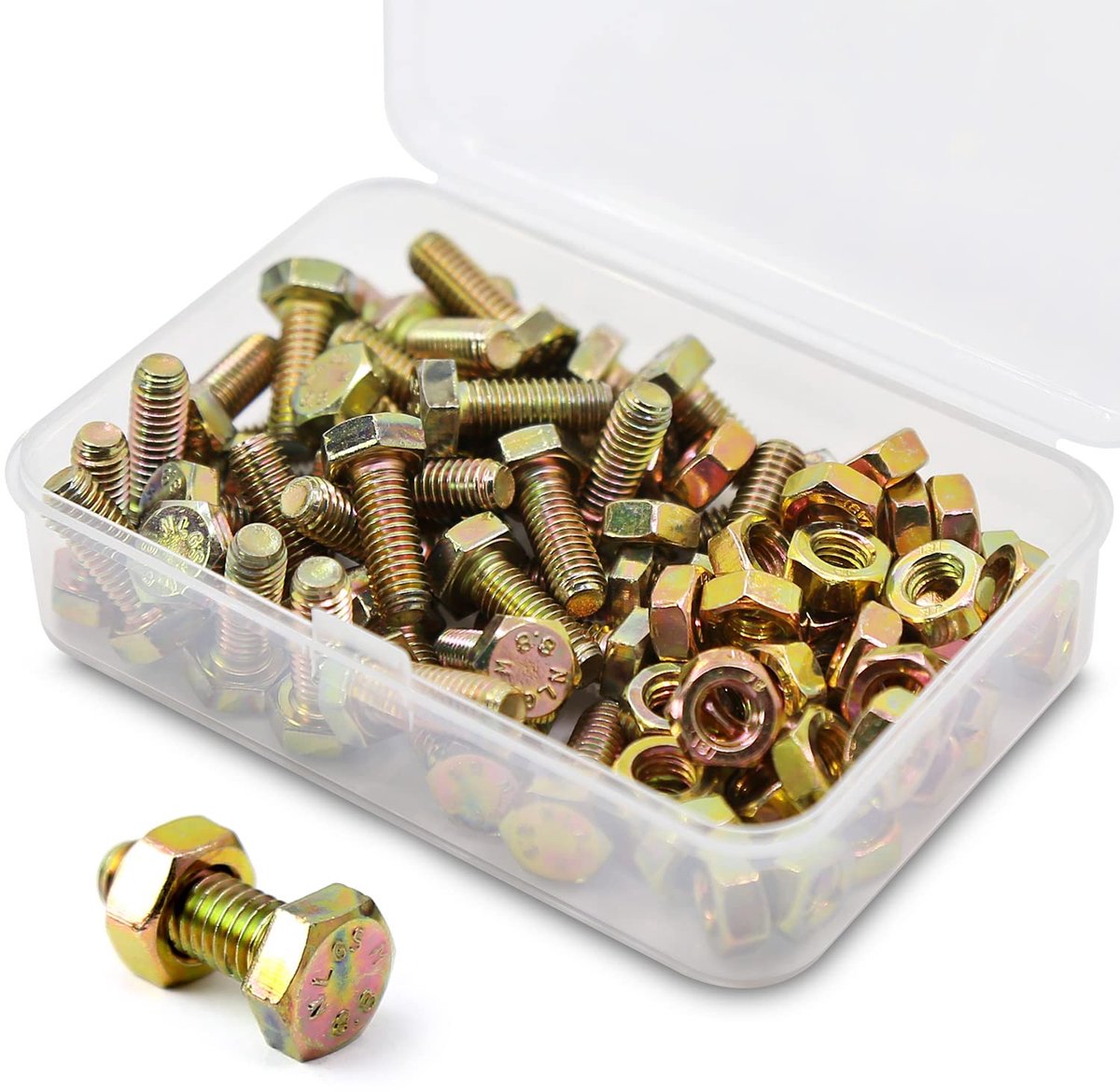 x 16 mm 40 stuks 8,8 verzinkt staal zeskantschroeven met zeskant en moeren set