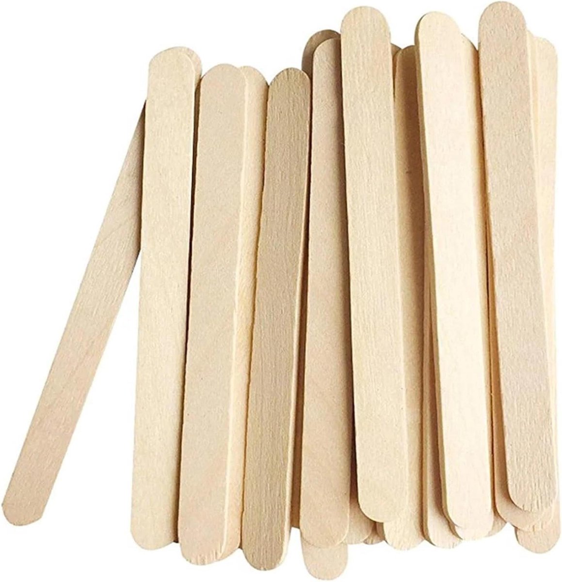 Lollystokjes Hout - Ambachtelijke Stokjes - IJsjes Maken - Gladde Randen - 11.5 cm - Natuurlijk Hout