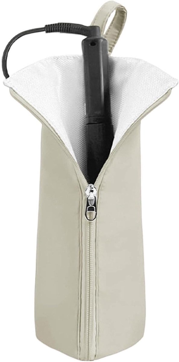 Haarstrijkijzer Houder - Reis Etui - Styling Gereedschap Opbergen - Hittebestendig Waterdicht - 30 x 12 cm - Abrikoos