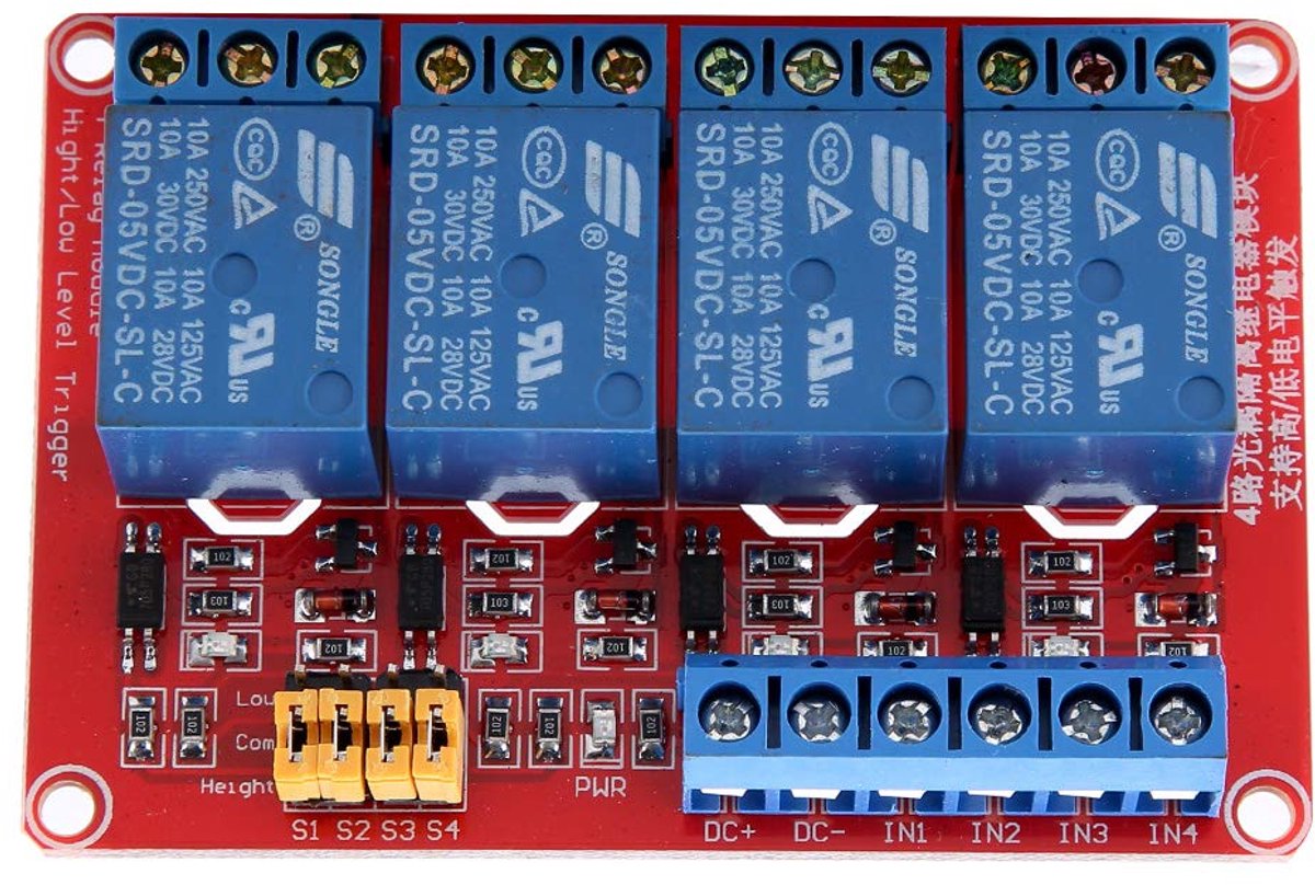 5V relais module 4 kanaals optocoupler - hoge en lage trigger - sterke controlekracht - SnelShoppen