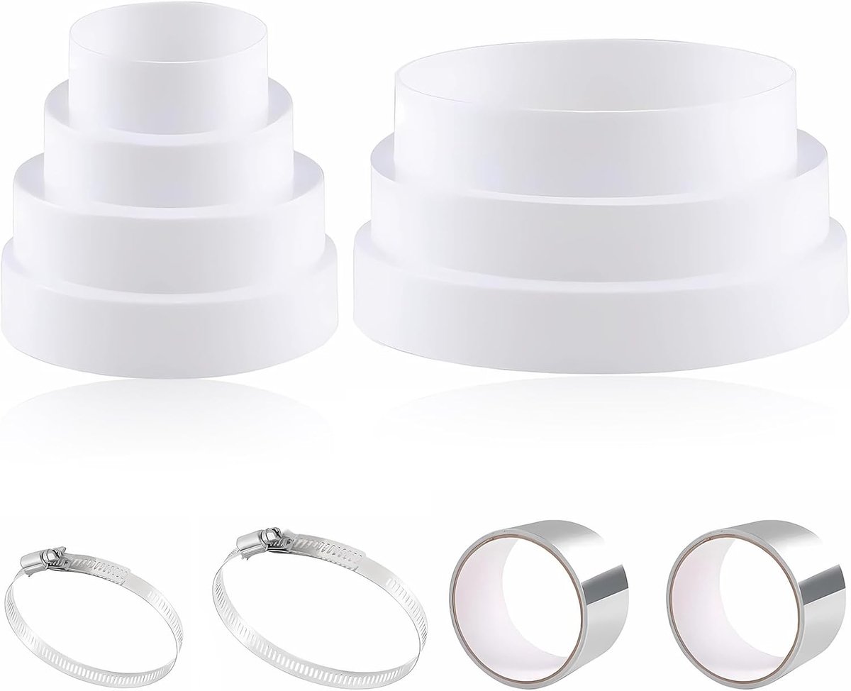Universele reducers 80-180 mm - PVC reducer met roestvrijstalen slangklemmen - Duurzaam en veelzijdig - SnelShoppen